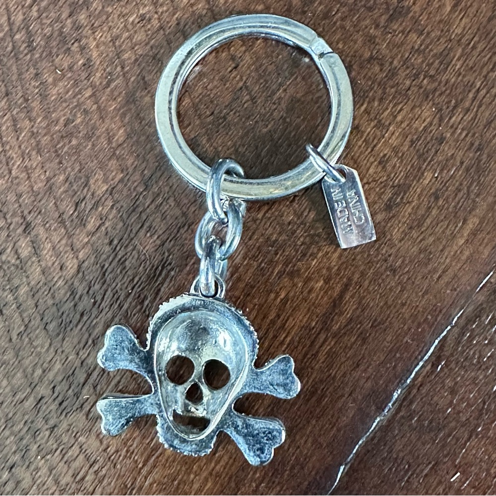 Coach Pave Crystal Skull & Crossbones Keychain Fob - Picture 5 of 6
